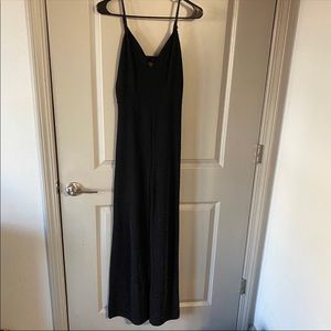 Black Shimmer Cocktail Style Jumpsuit